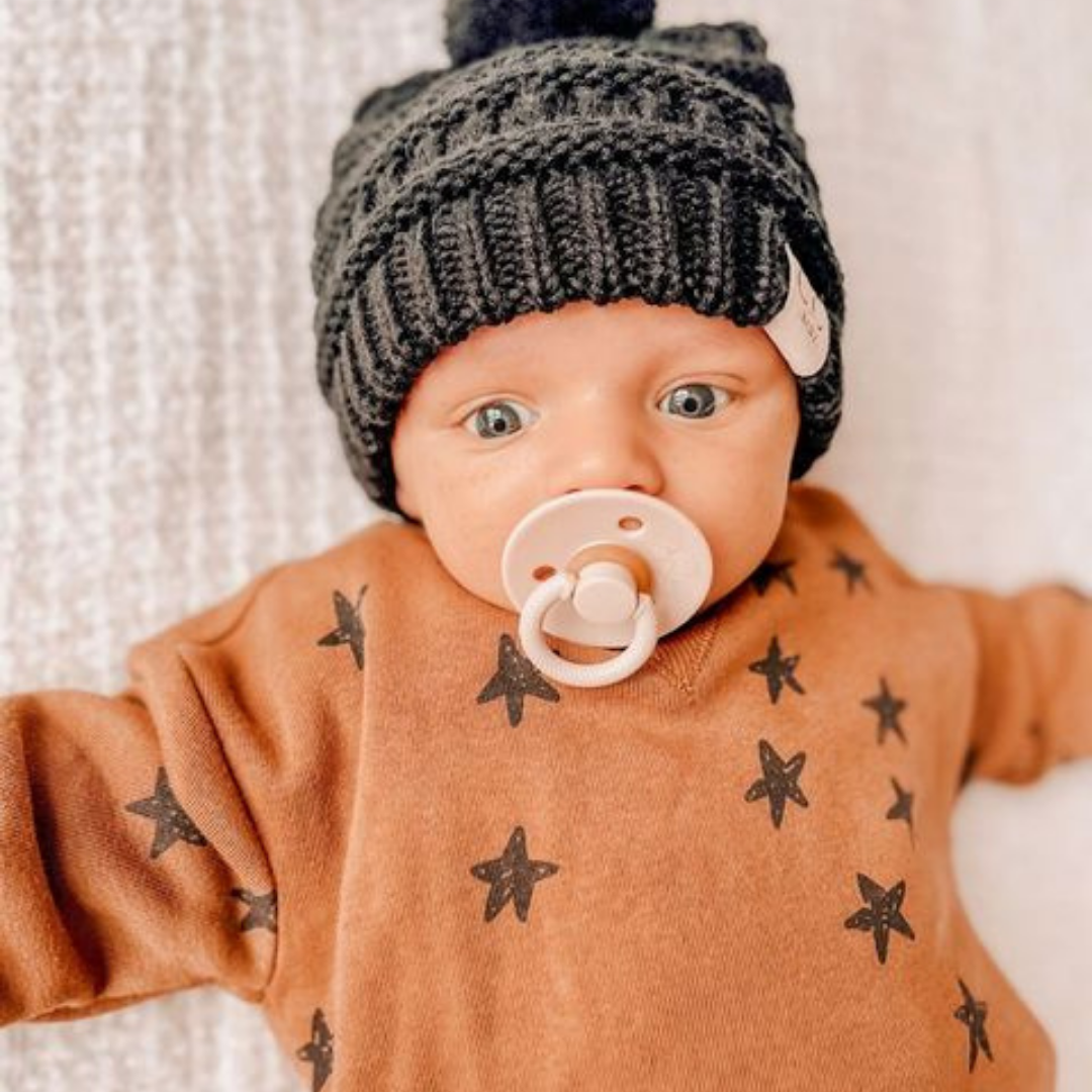 *NEW SIZE* Itzy Soother™ Natural Rubber Paci Sets: Coconut + Toast