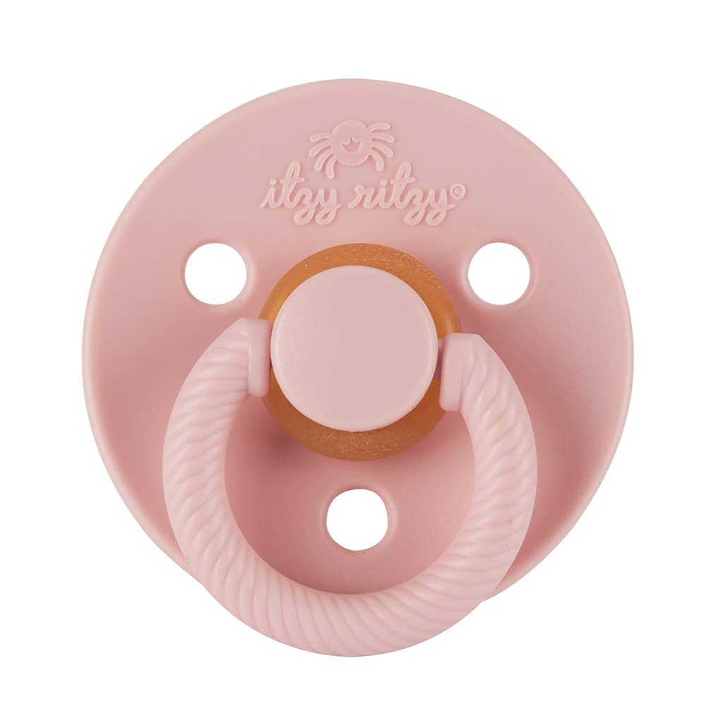 *NEW SIZE* Itzy Soother™ Natural Rubber Paci Sets: Coconut + Toast