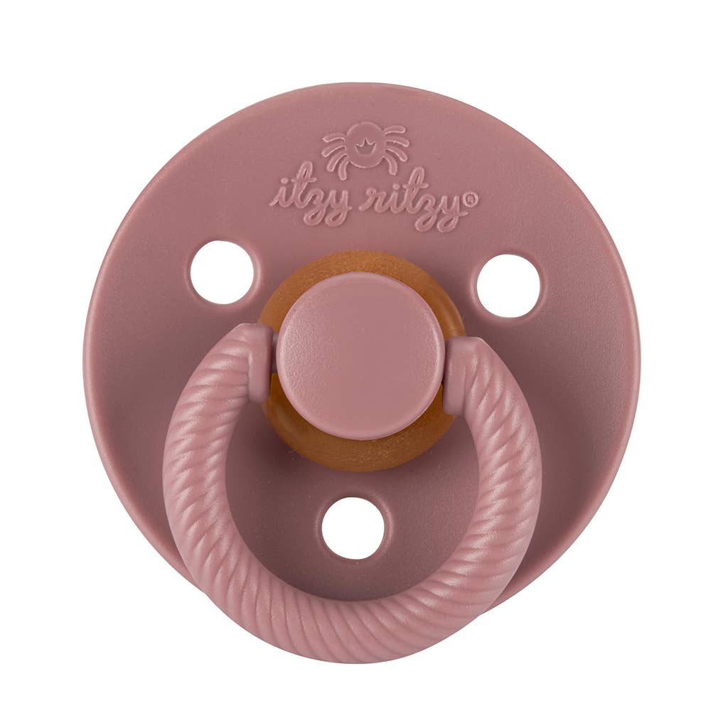 *NEW SIZE* Itzy Soother™ Natural Rubber Paci Sets: Coconut + Toast