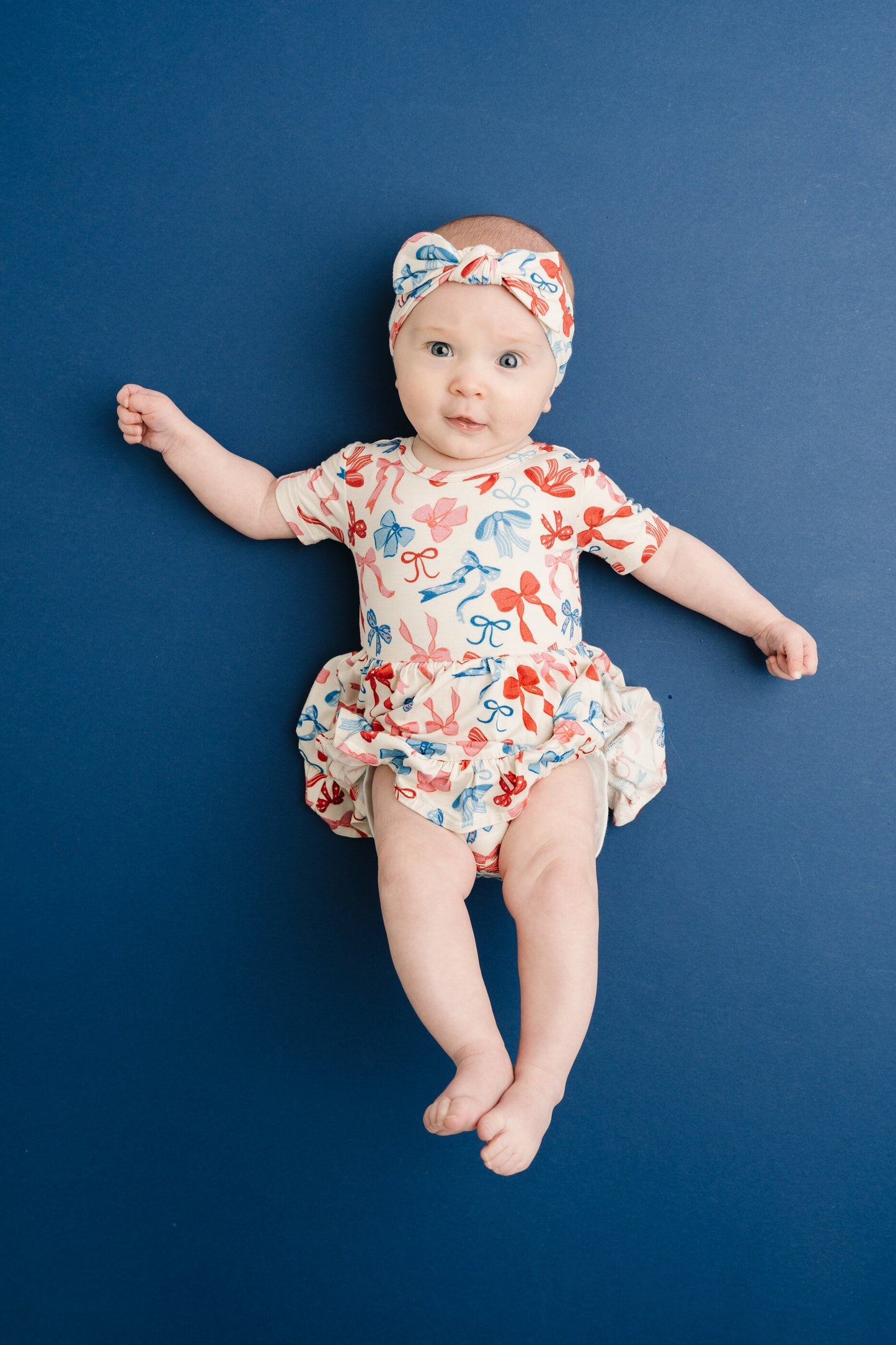USA Bows Short Sleeve Bodysuit Bamboo Dress