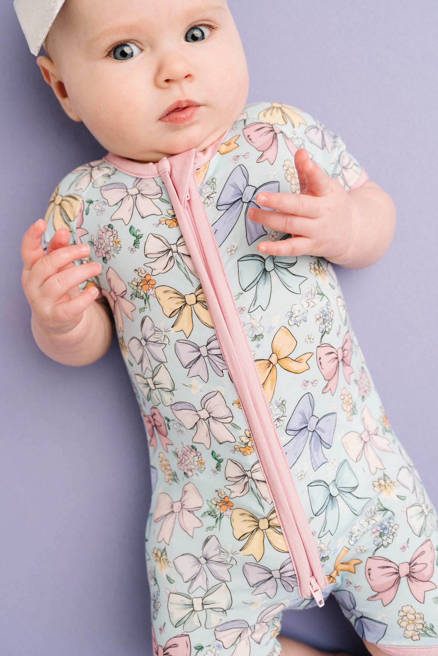 Spring Bows Bamboo Short Romper