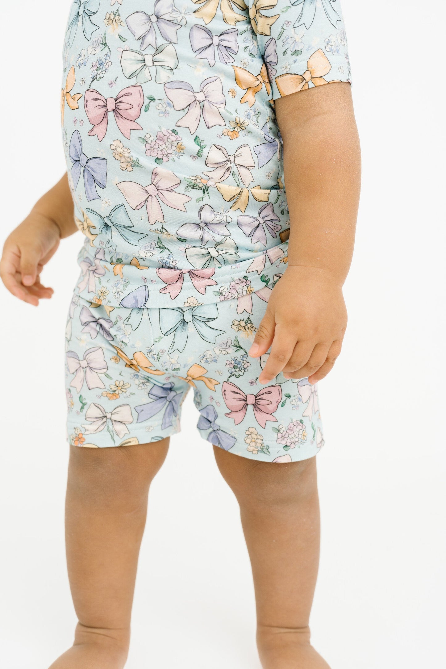 Spring Bows Bamboo Shorts Set