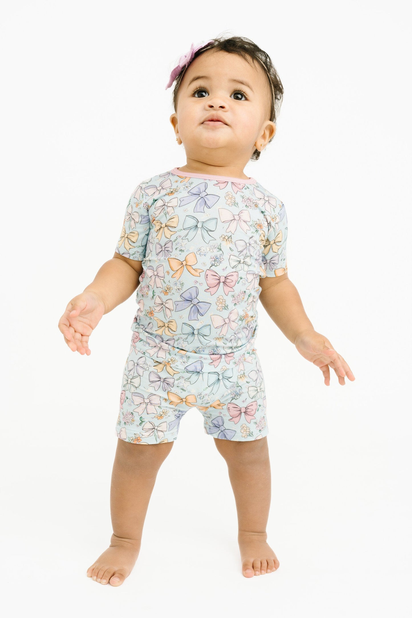 Spring Bows Bamboo Shorts Set