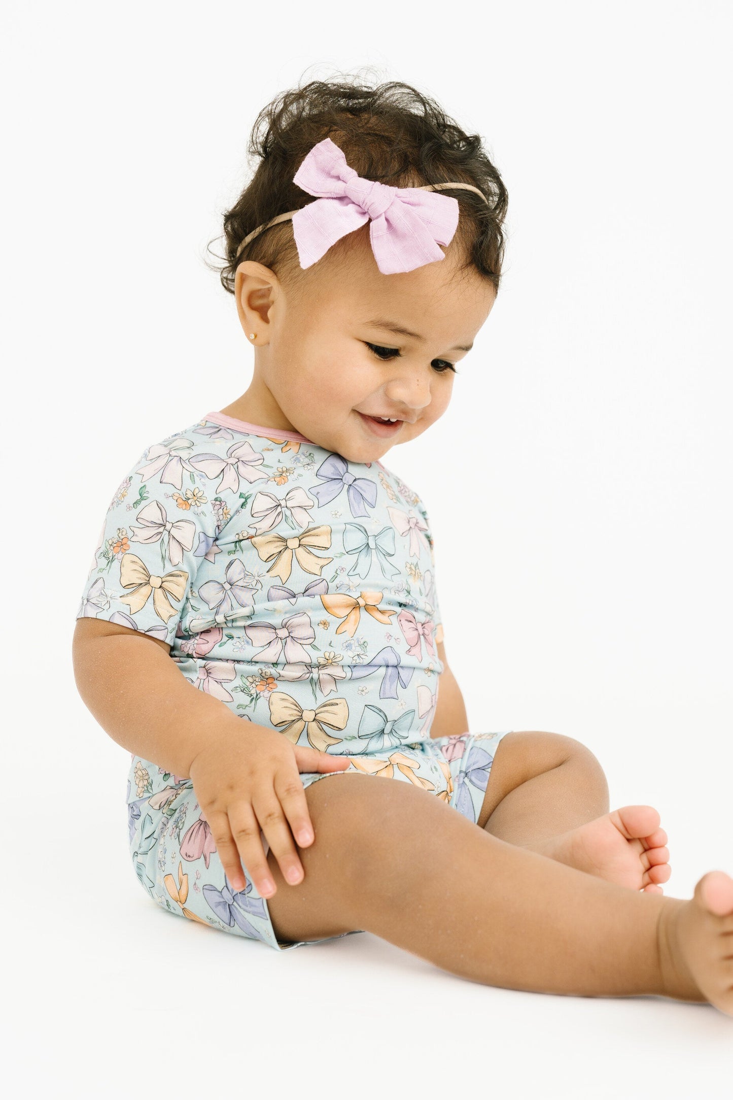 Spring Bows Bamboo Shorts Set