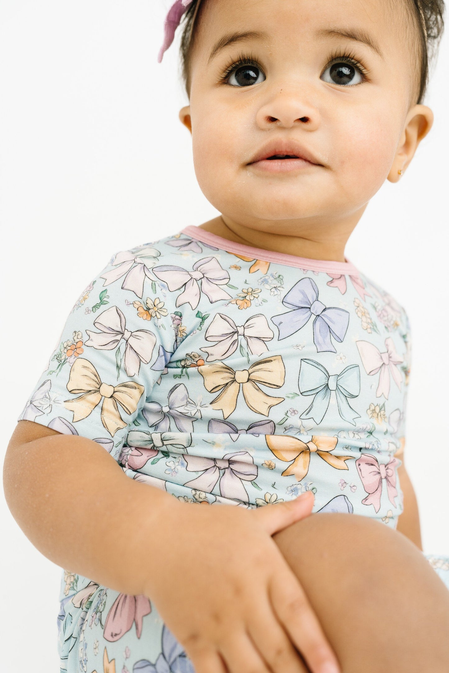 Spring Bows Bamboo Shorts Set
