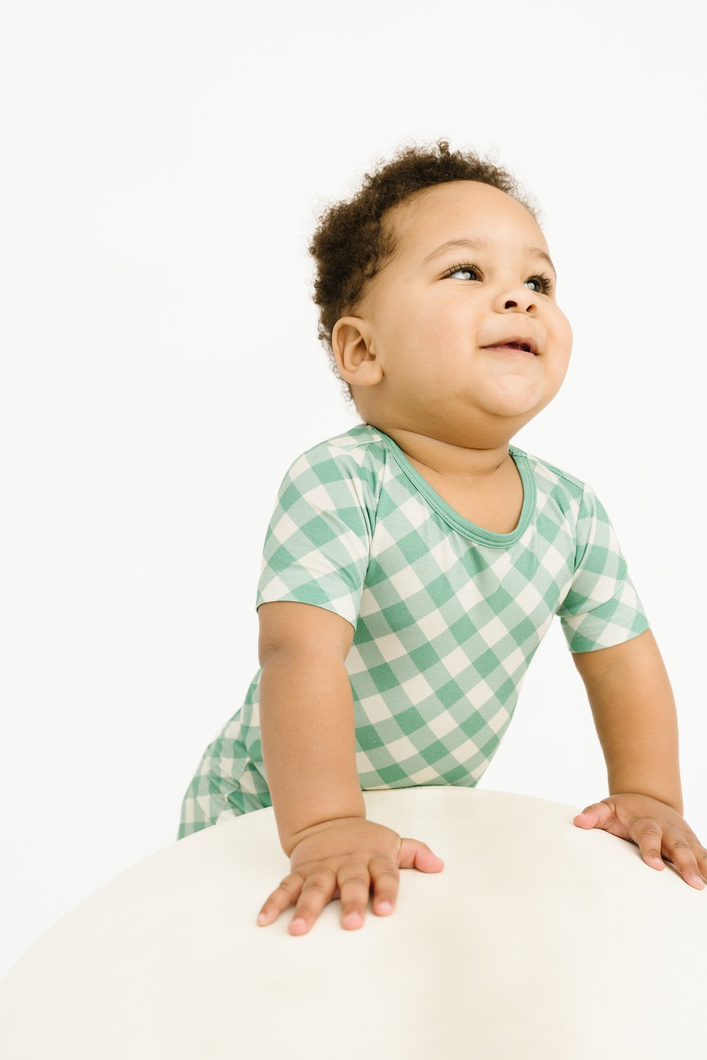 Fern Plaid Bamboo Shorts Set