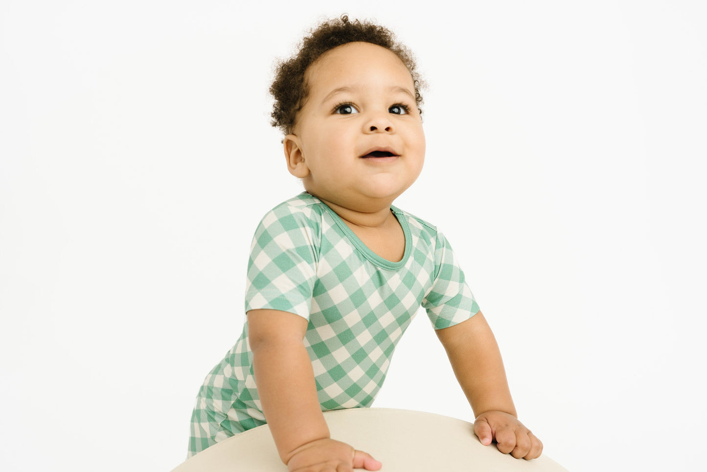 Fern Plaid Bamboo Shorts Set