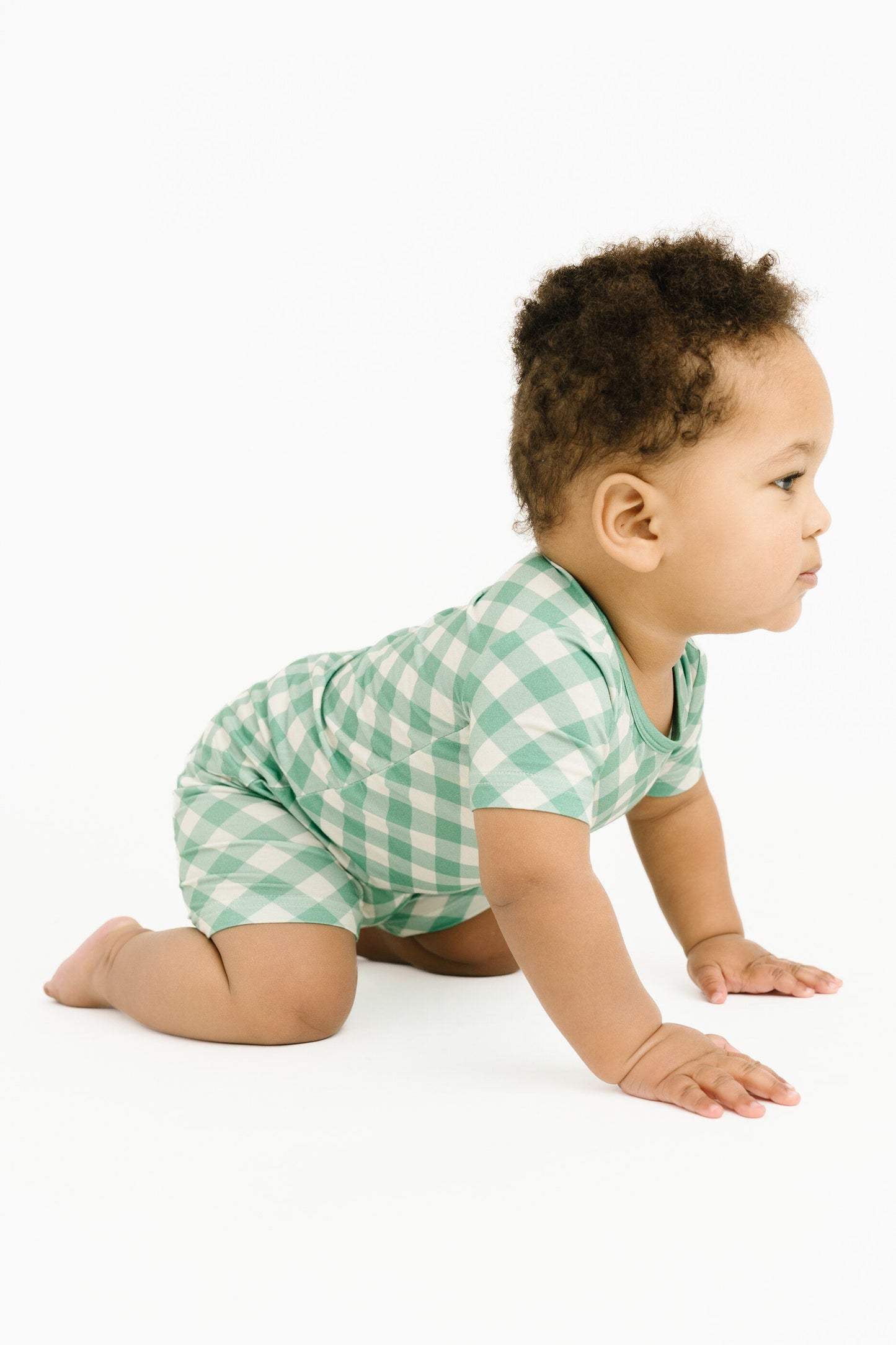 Fern Plaid Bamboo Shorts Set