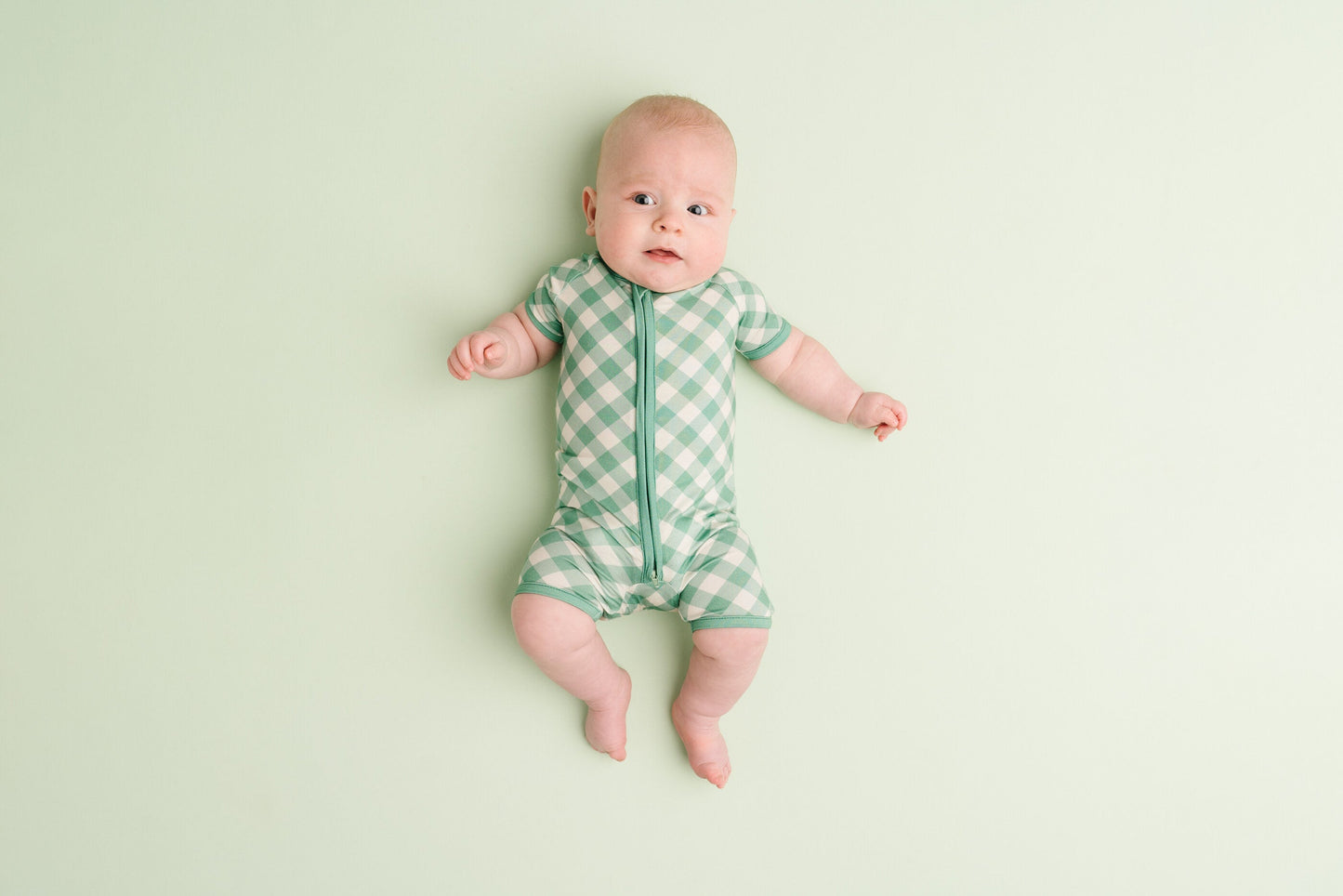 Fern Plaid Bamboo Short Romper
