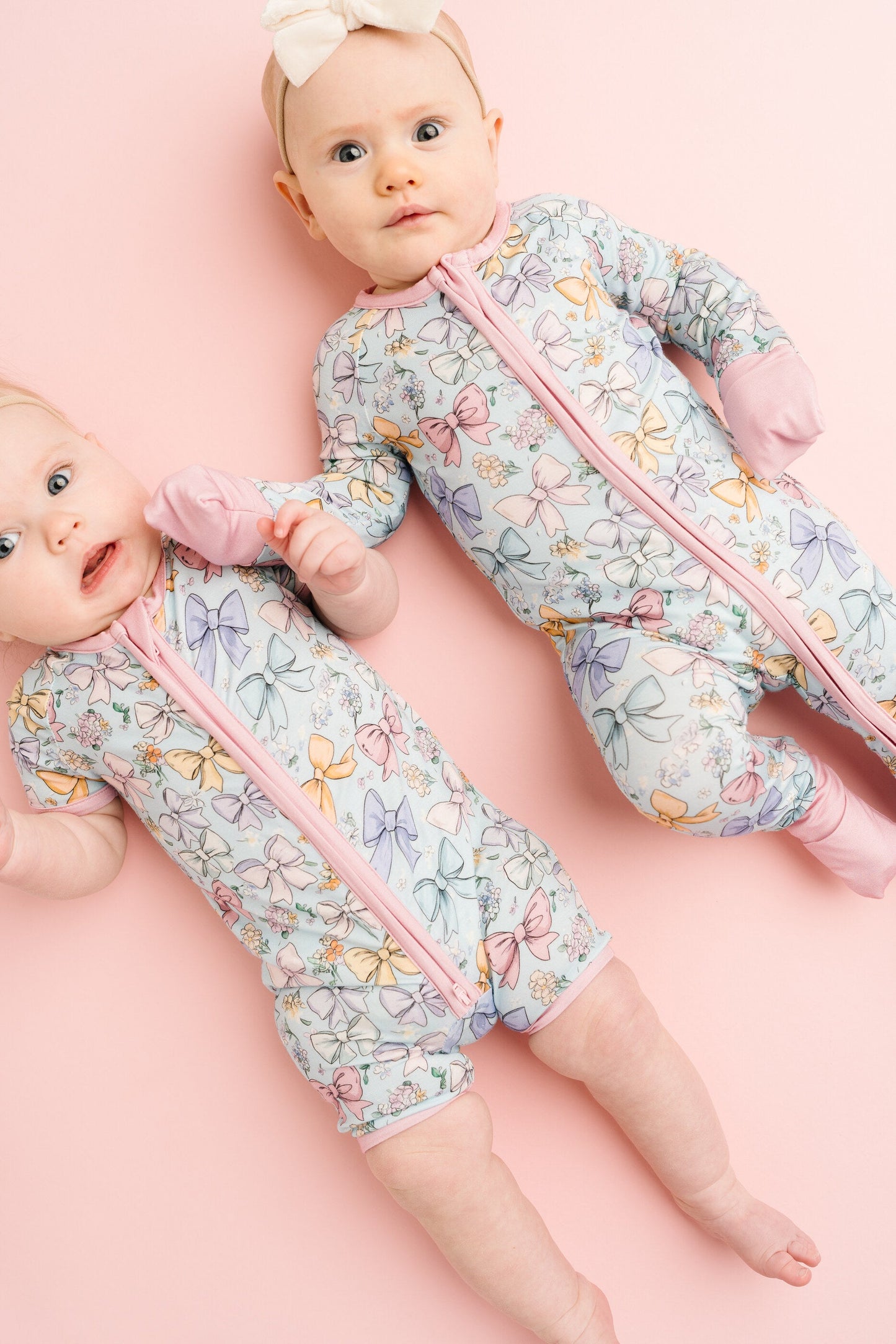 Spring Bows Bamboo Short Romper