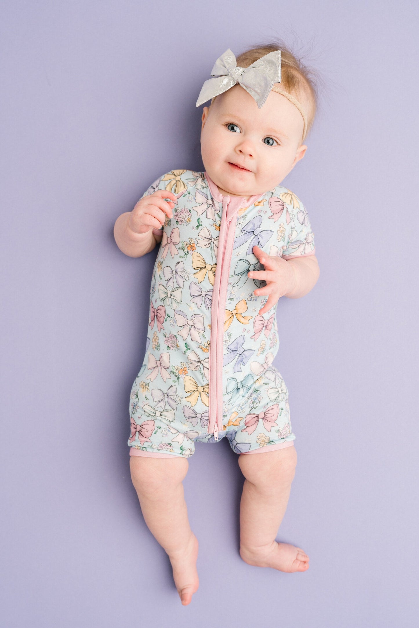 Spring Bows Bamboo Short Romper