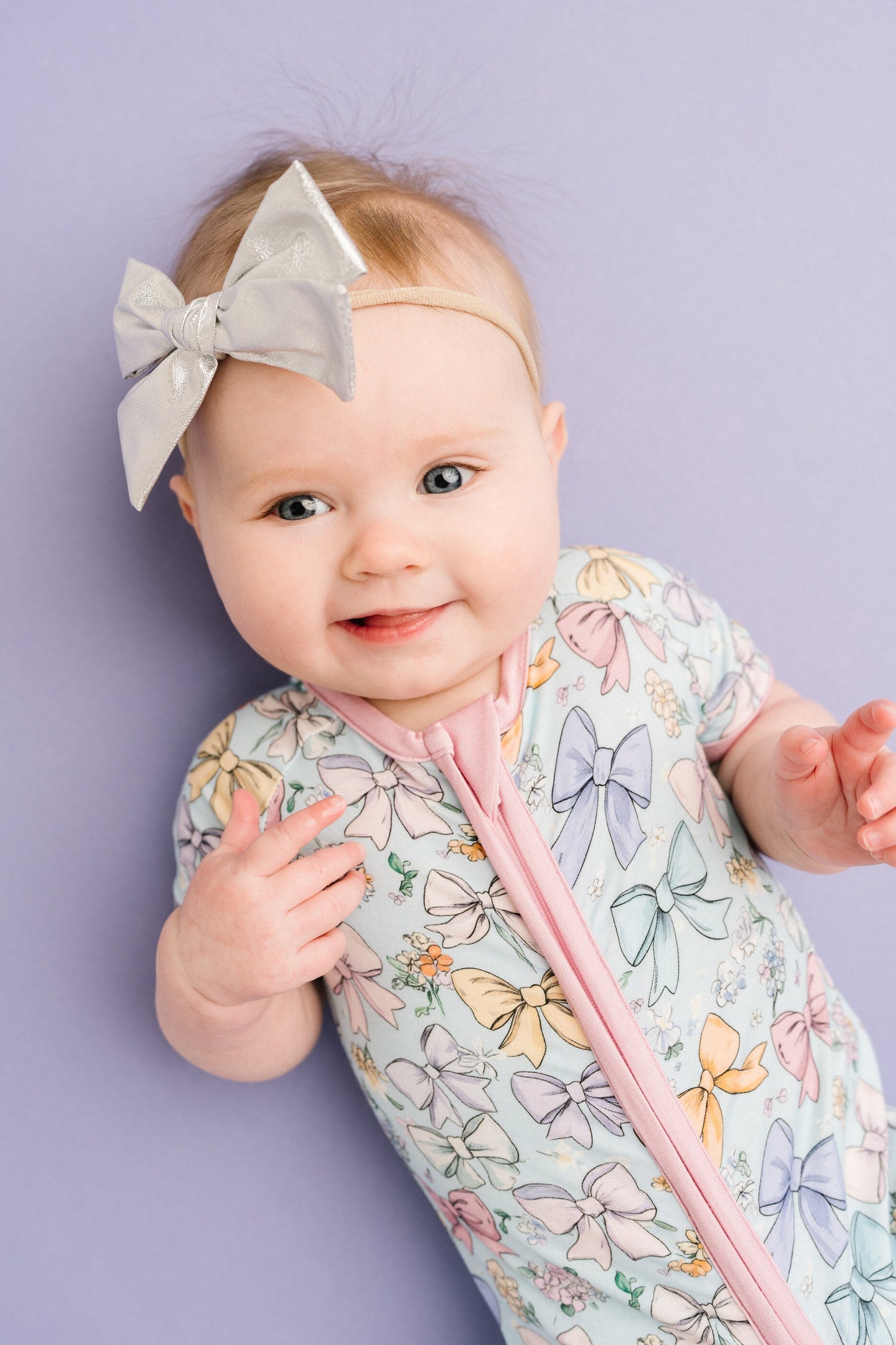 Spring Bows Bamboo Short Romper