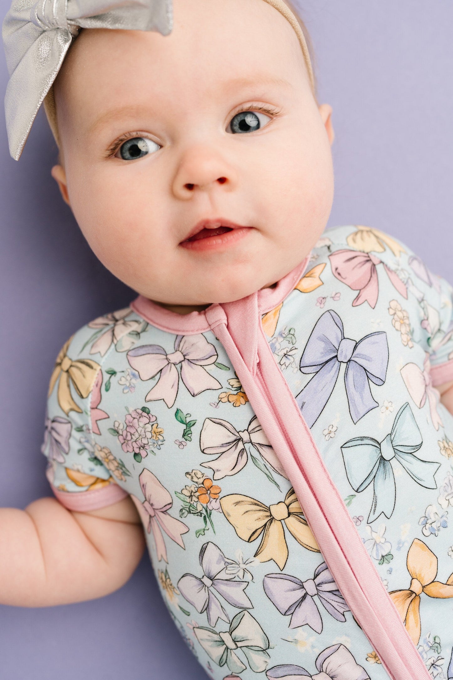 Spring Bows Bamboo Short Romper