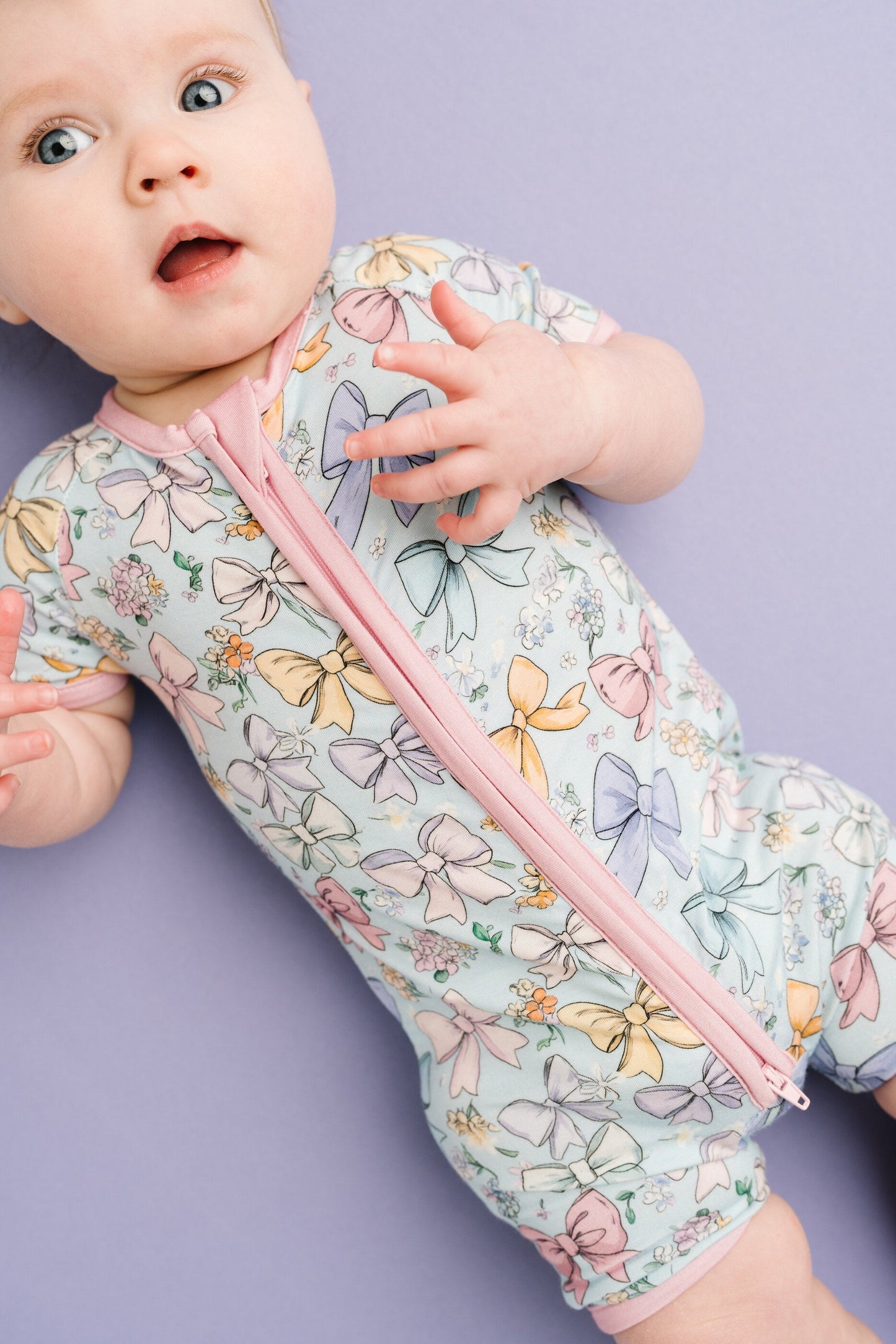 Spring Bows Bamboo Short Romper