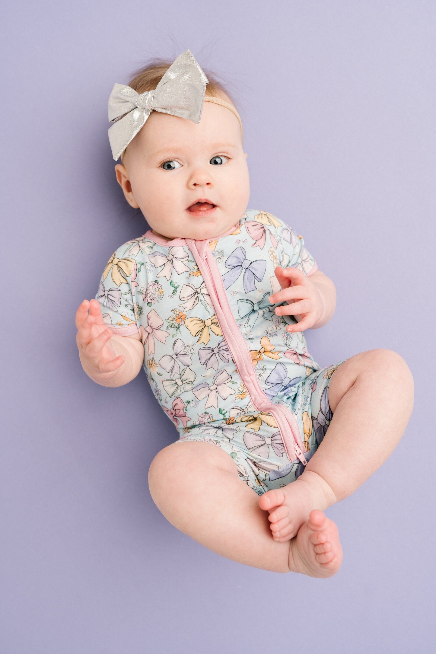 Spring Bows Bamboo Short Romper