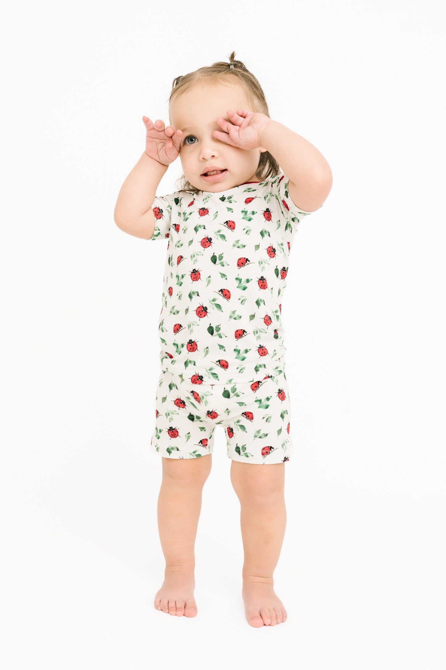 Little Ladybug Bamboo Shorts Set