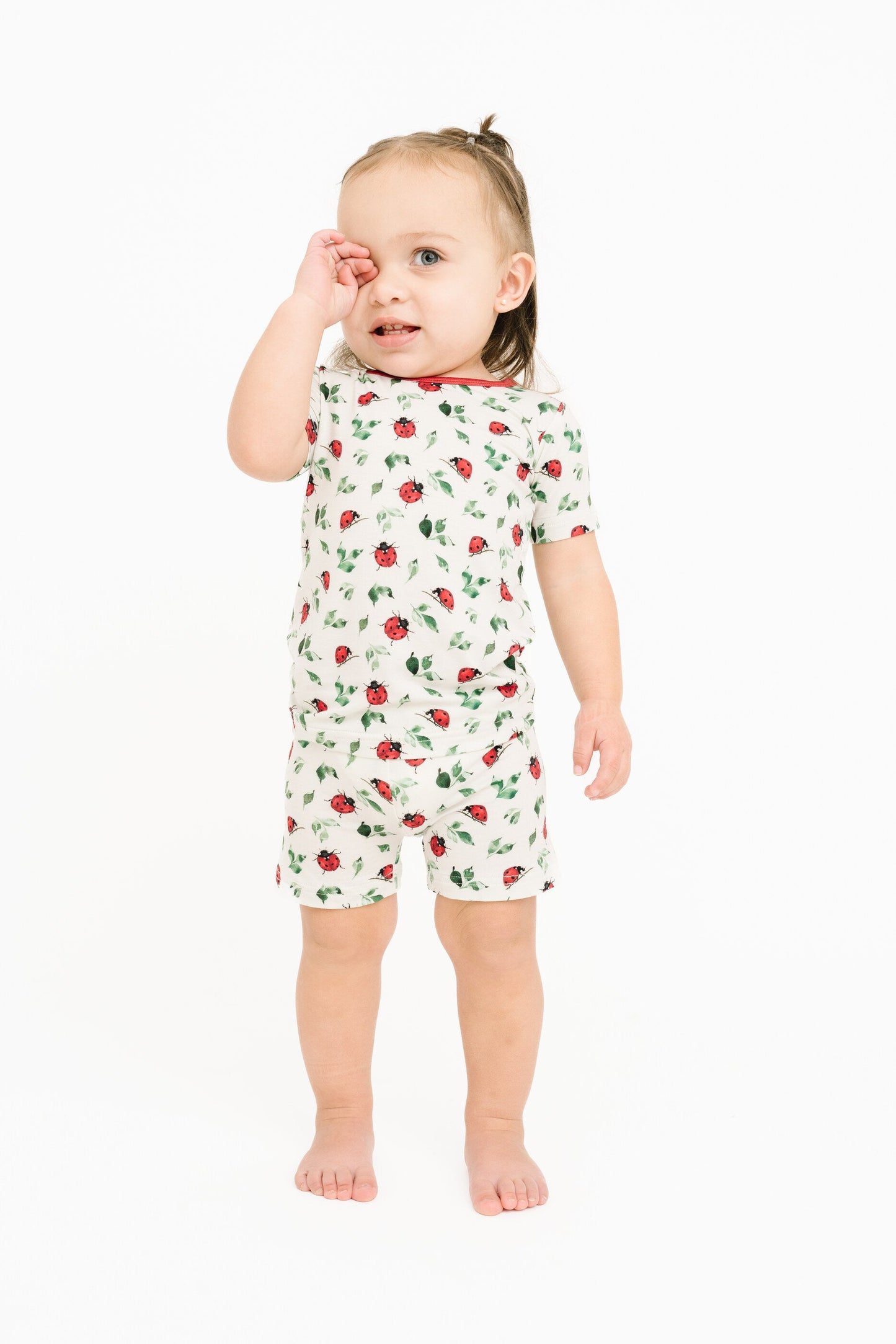 Little Ladybug Bamboo Shorts Set