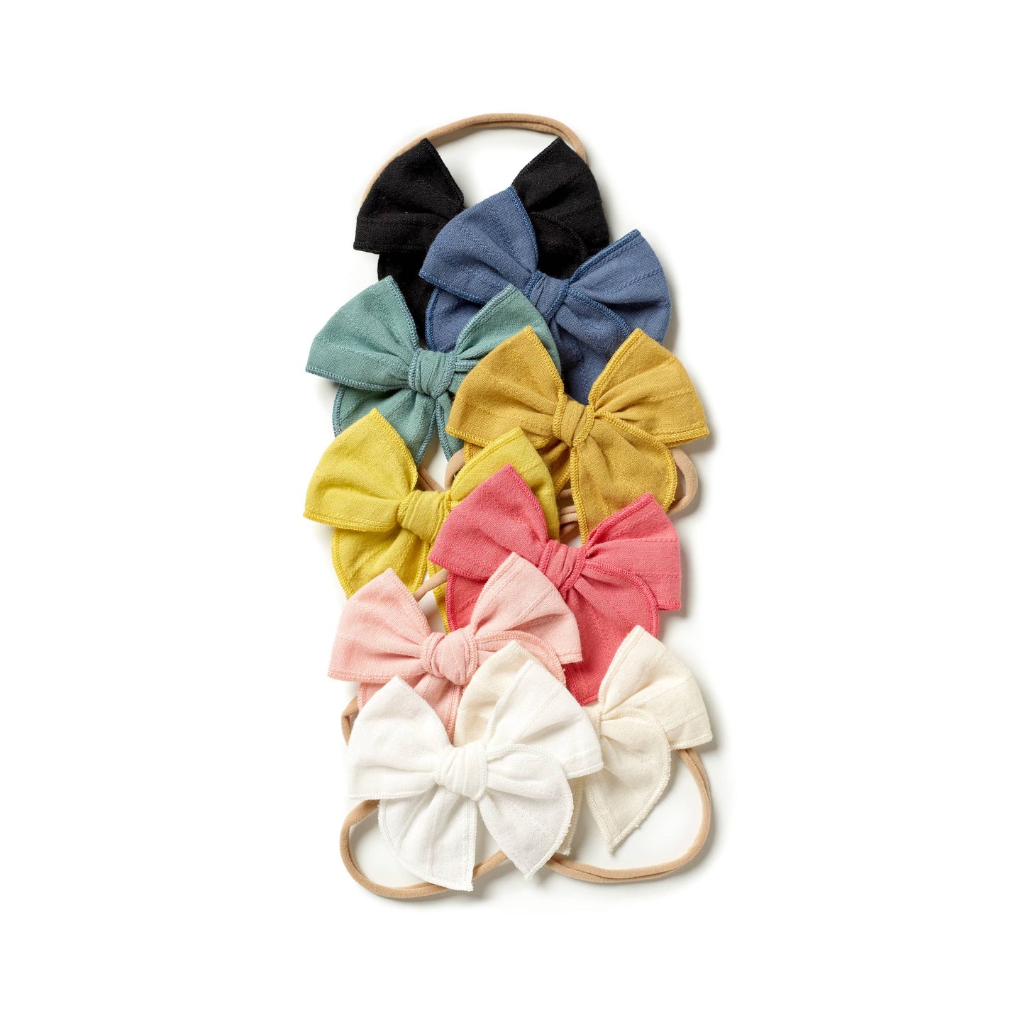 Mustard - Embroidered Stripe Claire Bow: Mini Nylon