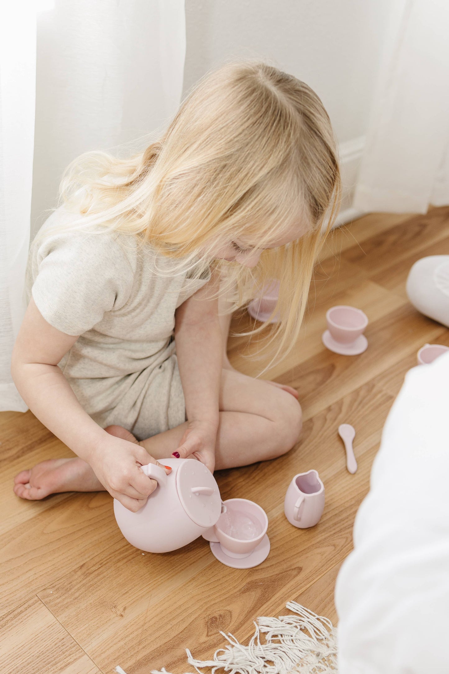 Primrose Pink Silicone Tea Play Set