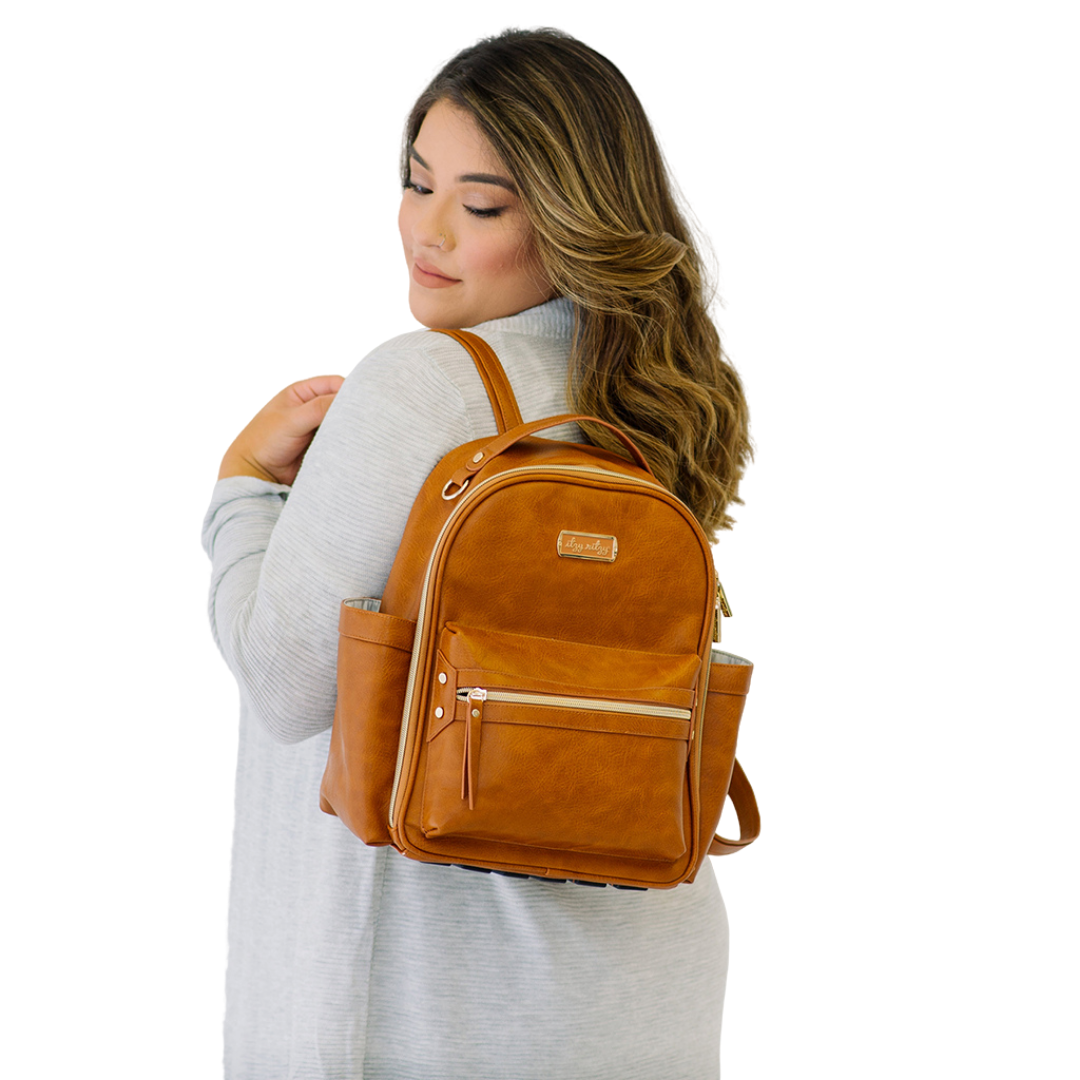 Cognac Itzy Mini™ Diaper Bag Backpack