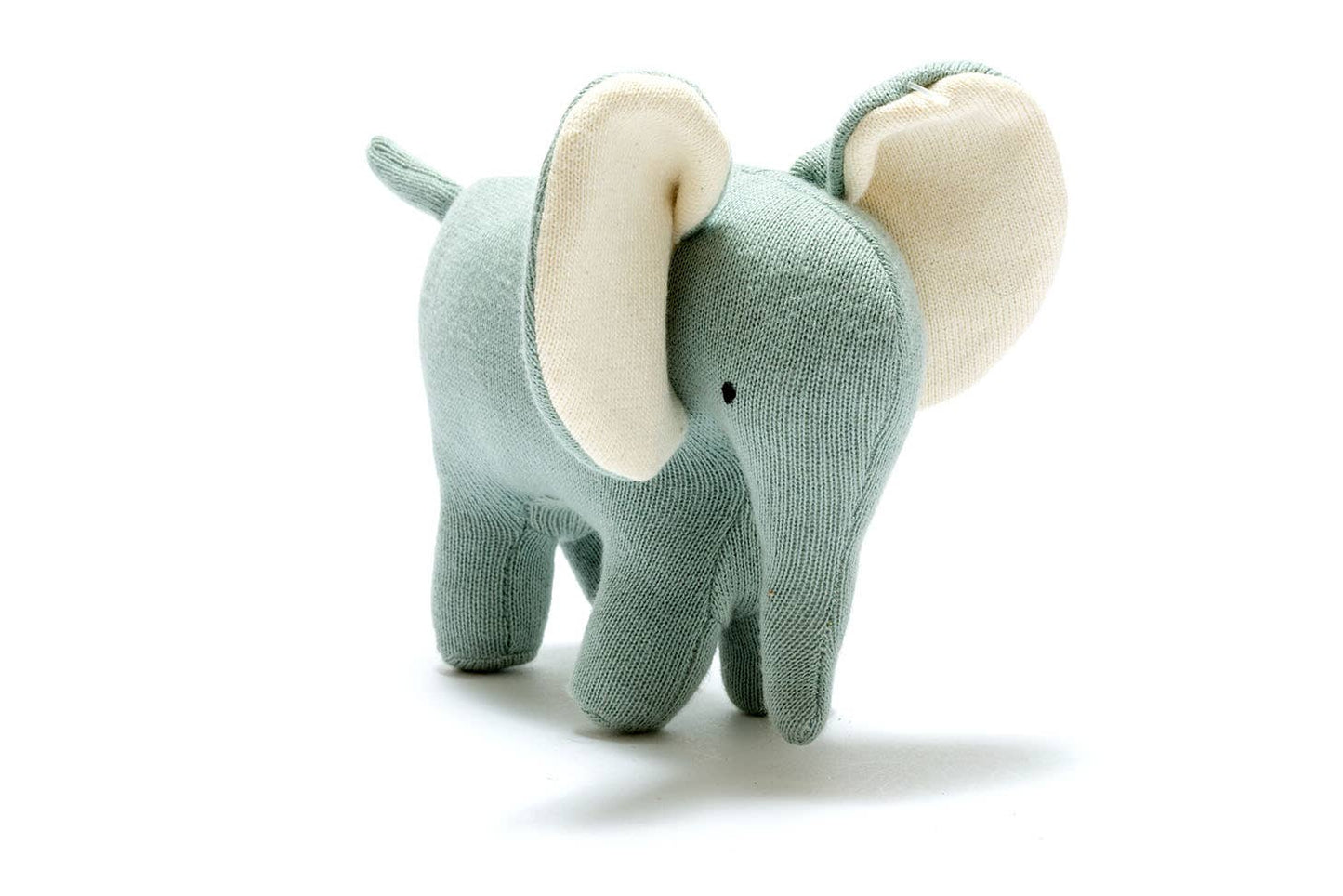 Ellis the Elephant Plush Toy Knitted Organic Cotton in Teal