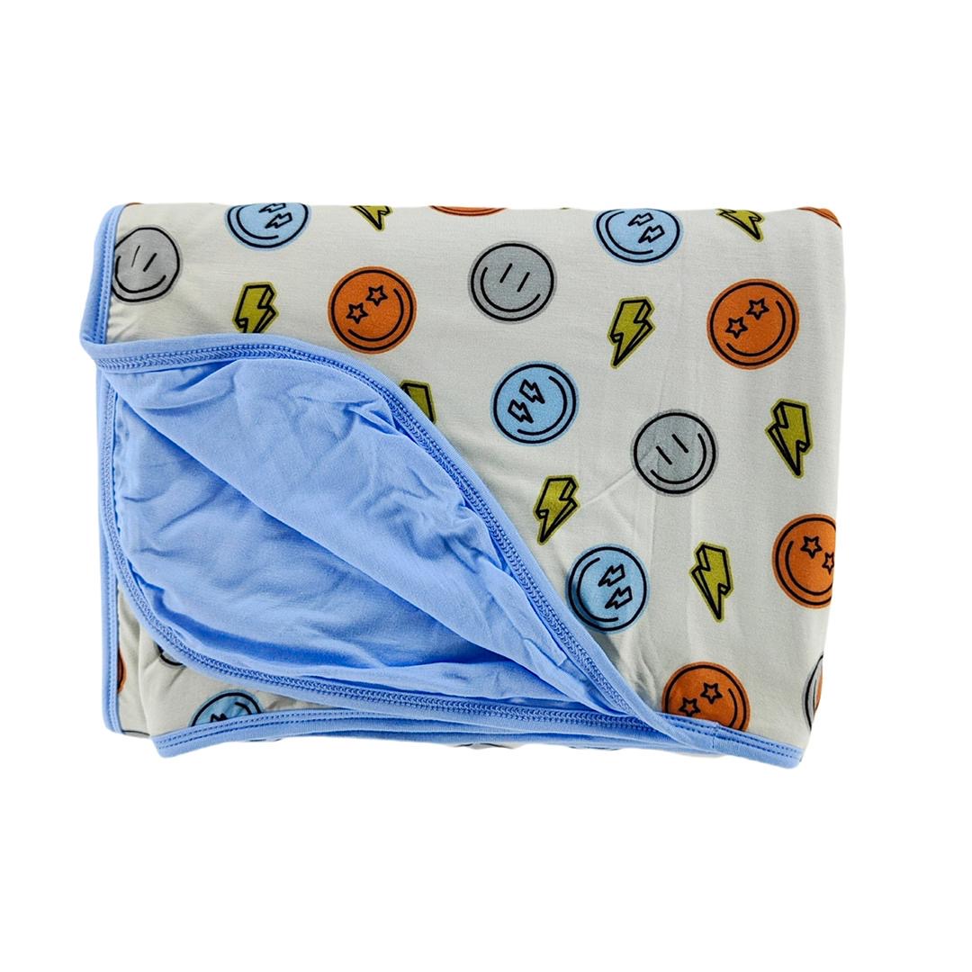 Electric Smiley Bamboo Blanket