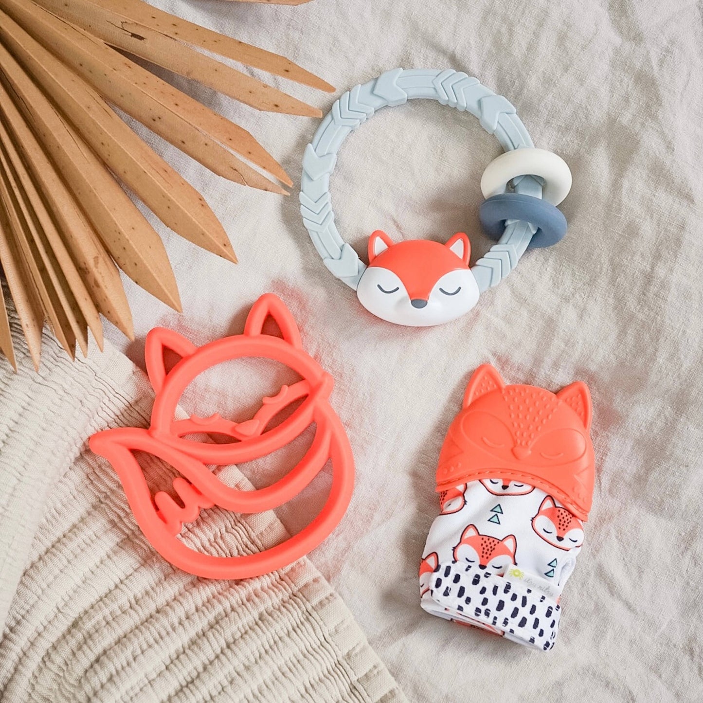*NEW OPTION* Ritzy Rattle™ Silicone Teether Rattles: Cactus