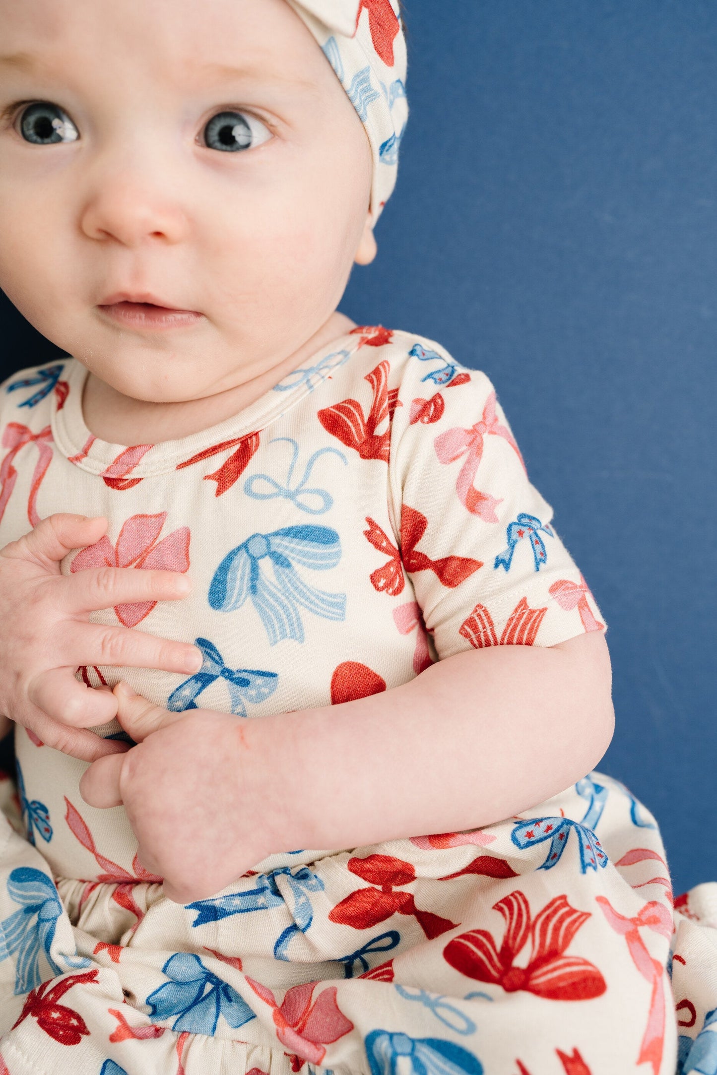 USA Bows Short Sleeve Bodysuit Bamboo Dress