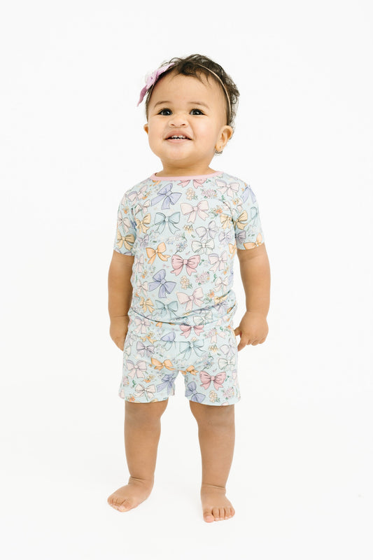 Spring Bows Bamboo Shorts Set