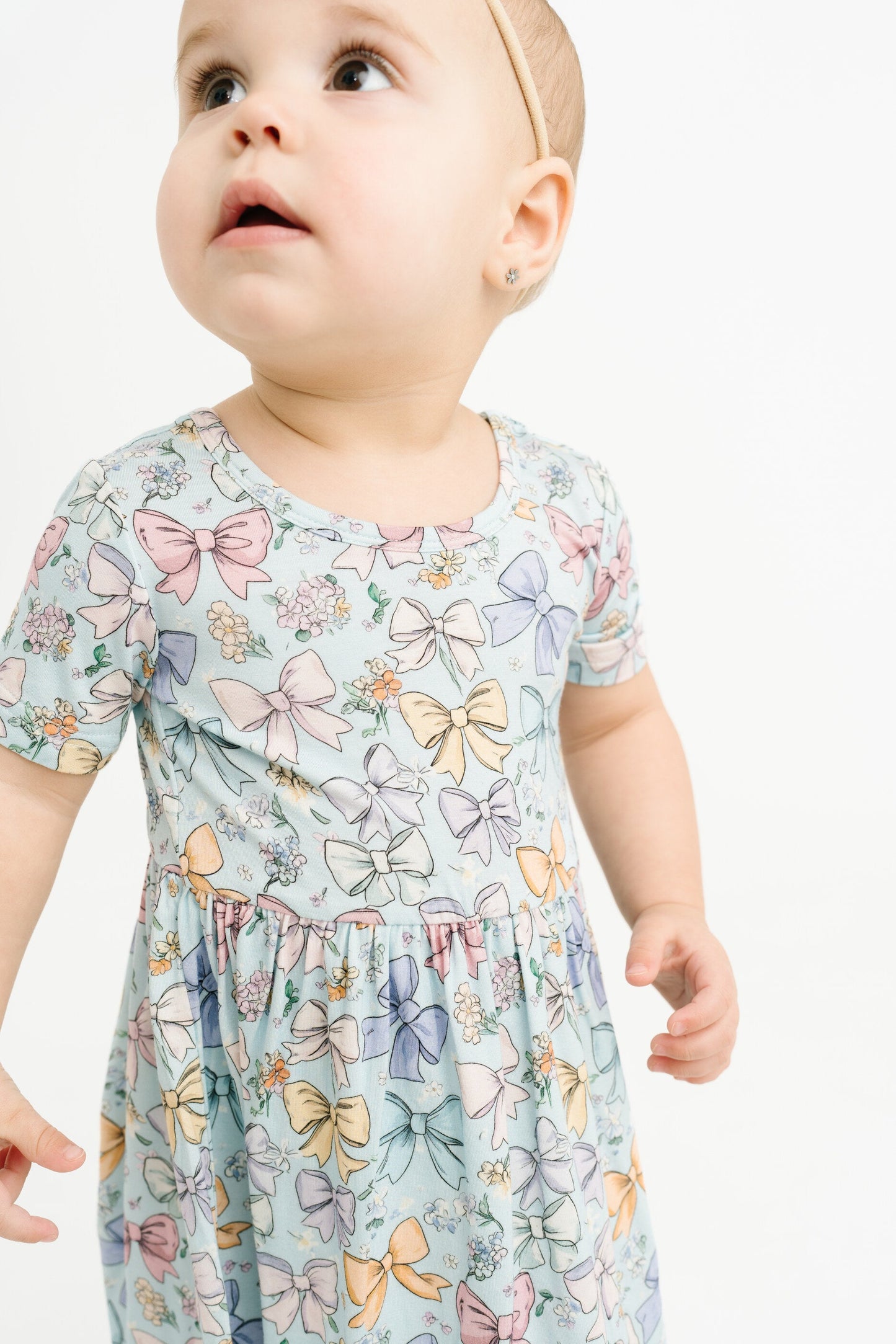 Spring Bows Short Sleeve Bamboo Dress