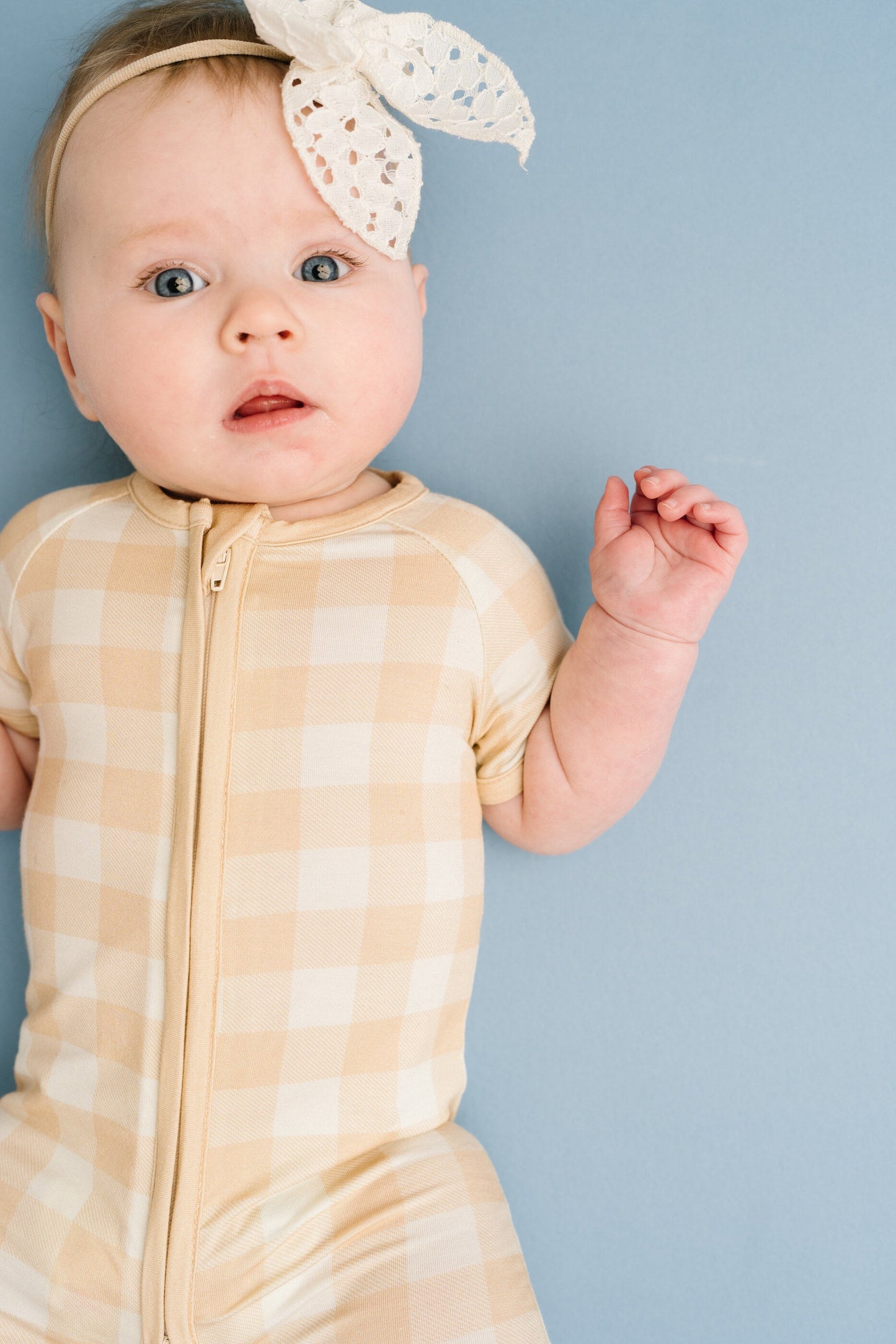 Desert Plaid Bamboo Short Romper