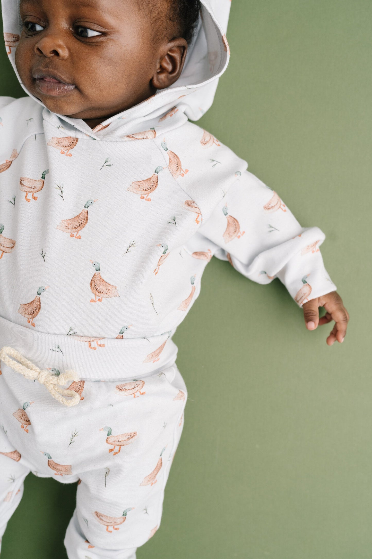 Puddle Ducks Hoodie Romper Set