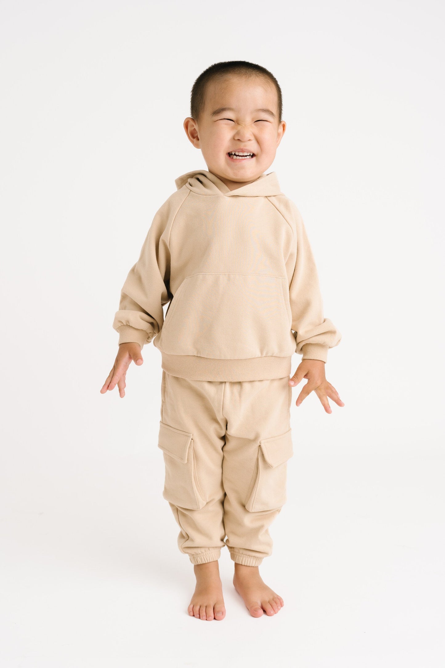 Camel Cargo Hoodie Set