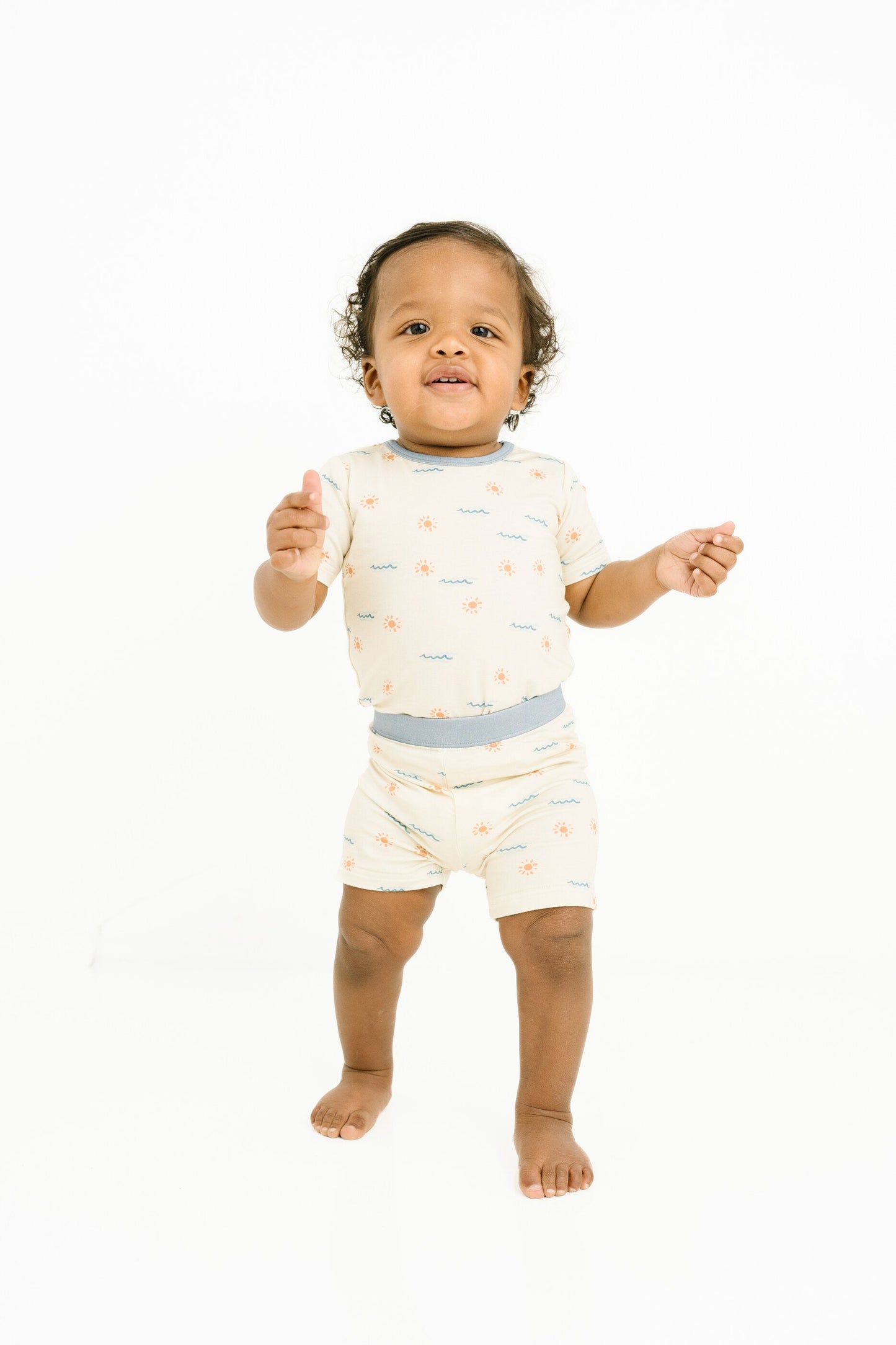 Boho Waves Bamboo Shorts Set