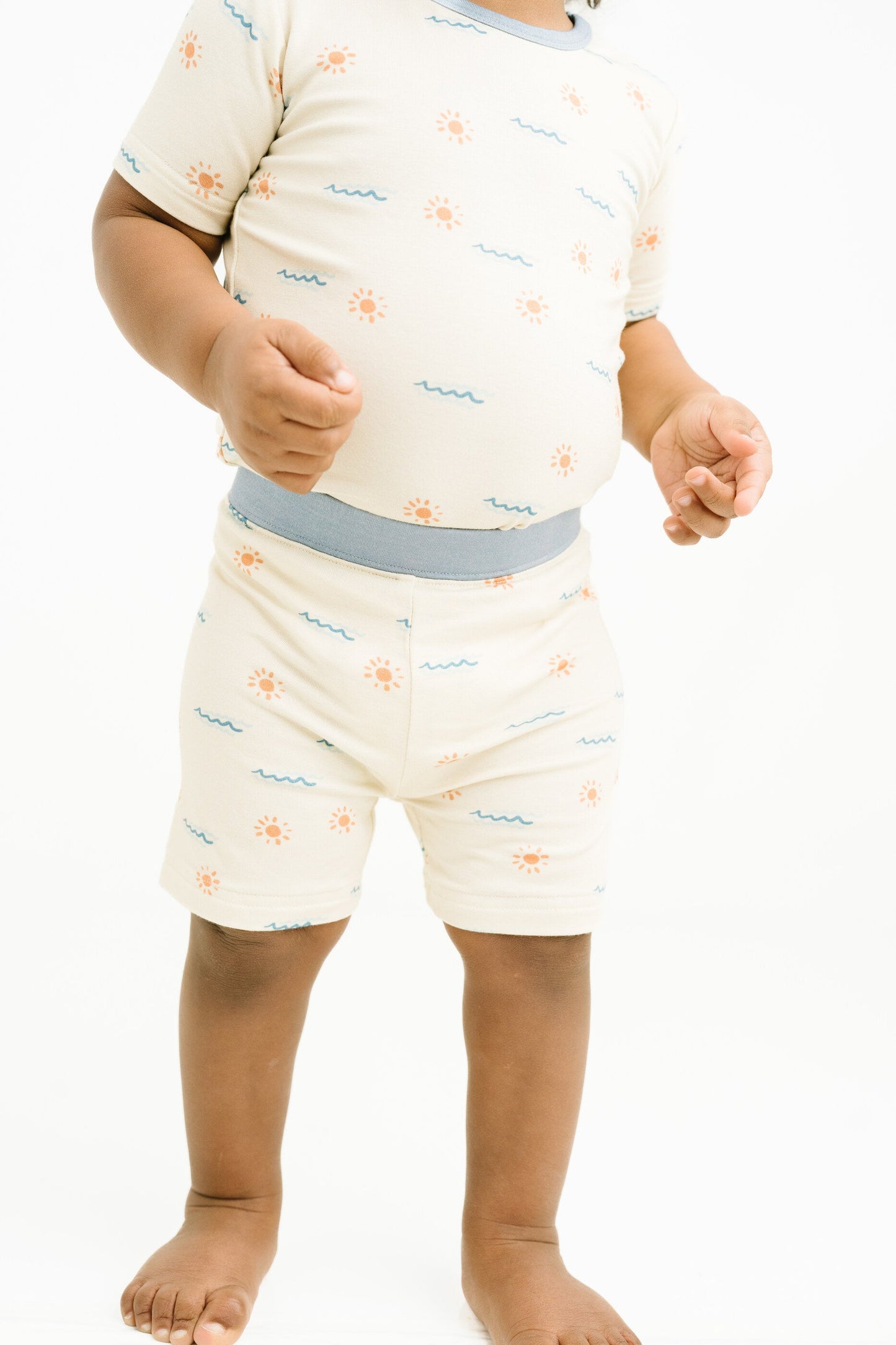 Boho Waves Bamboo Shorts Set