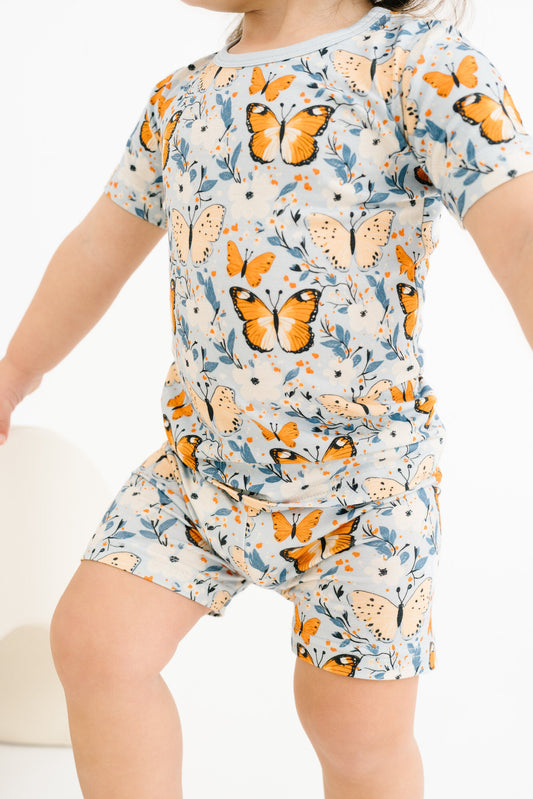 Breezy Butterflies Bamboo Shorts Set