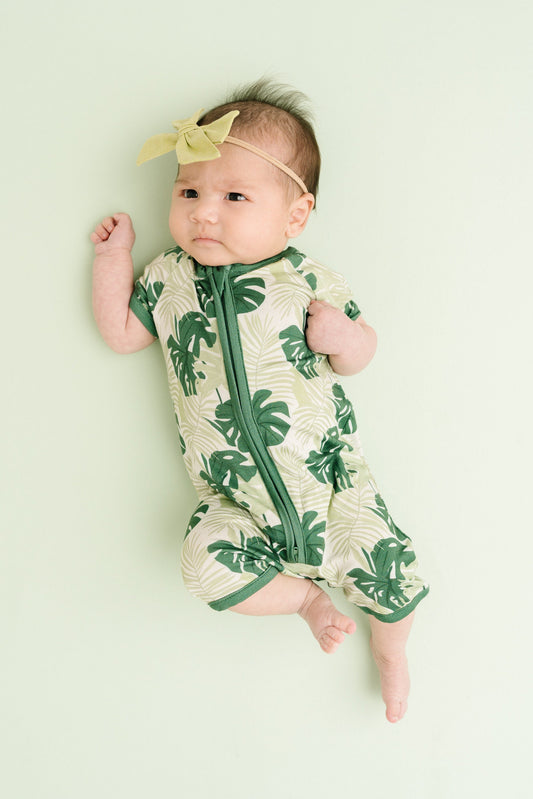 Palm Paradise Bamboo Short Romper
