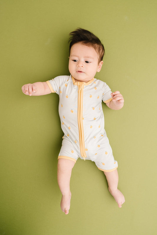 Lemon Delight Bamboo Short Romper