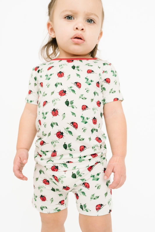 Little Ladybug Bamboo Shorts Set