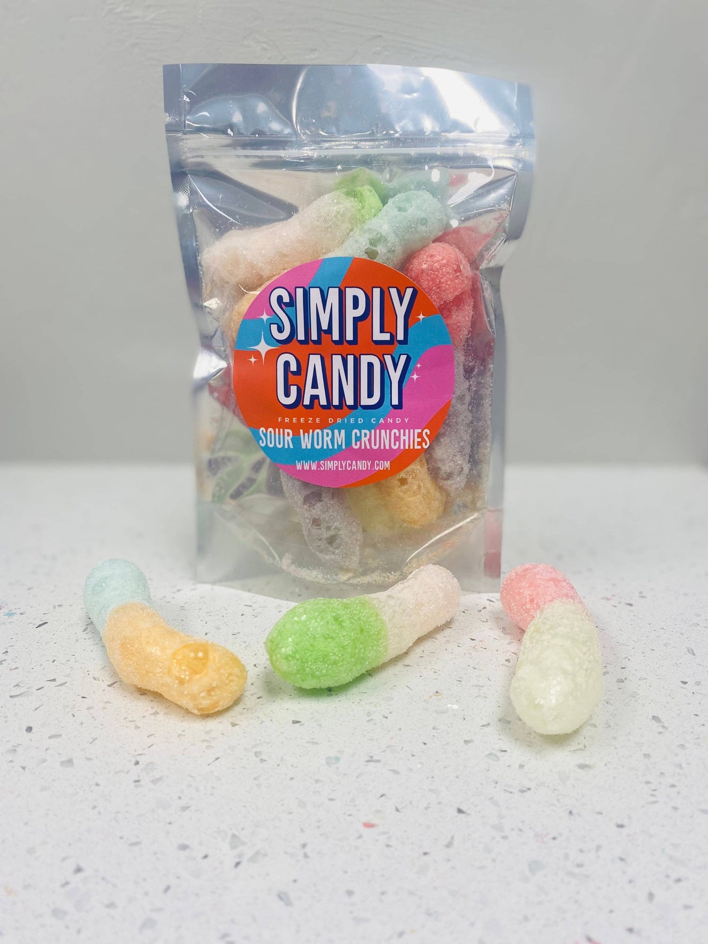 Freeze Dried Sour Worm Candy