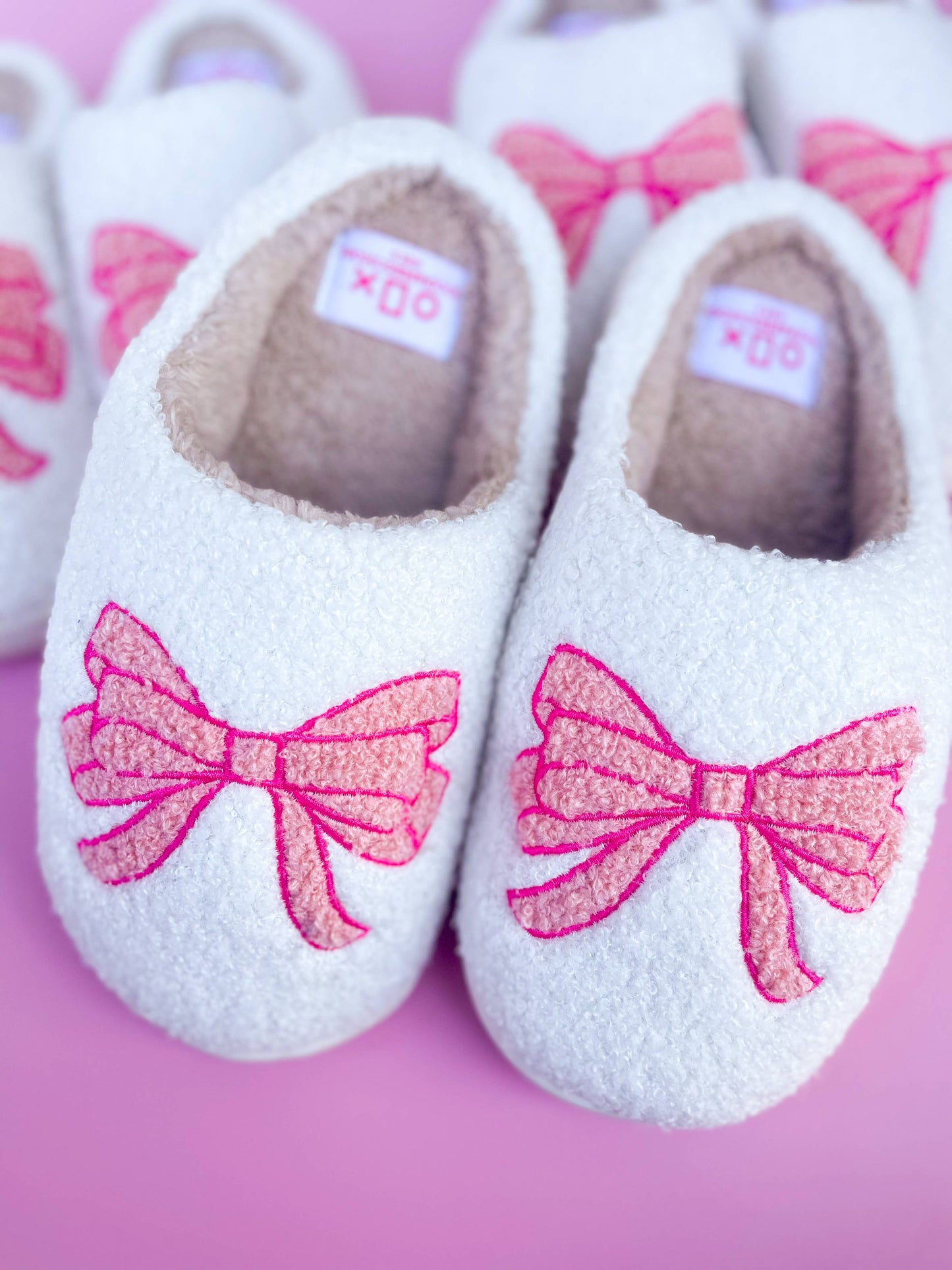 Blue Bow Slippers: Small